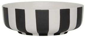OYOY Kameninová miska Toppu White / Black