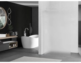 Mexen Kioto L, sprchová zástena Walk-In 80 x 200 cm, 8mm sklo námraza, biely profil, 800-080-103-20-30