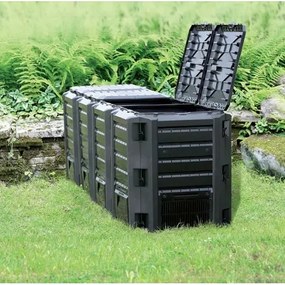 Kompostér, 1600 l, čierna