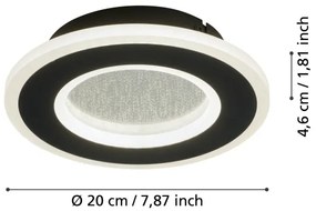 Eglo 901237 - LED Nástenné svietidlo MACCHIONI LED/12W/230V 4000K čierna