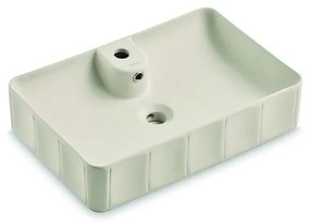 Bathco 4161 - Umývadlo na dosku CIRCUS 61x40,5 cm porcelán/béžová