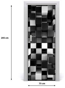 Samolepiace fototapety na dvere abstrakcie kocky 75x205 cm