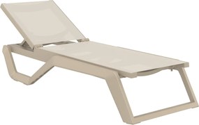 RIO PRO záhradné lehátko taupe/taupe