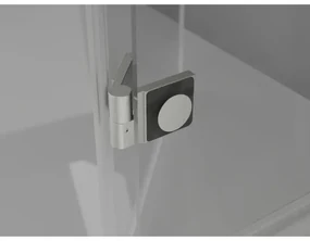 Mexen Lunar T, sklápací sprchový kút ľavý 115 x 80 cm, 8mm číre sklo, oceľový profil, 834T-115-080-97-00-L