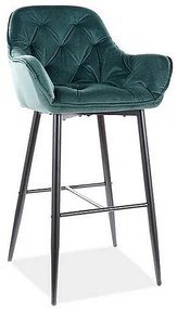 Barová stolička CHERRY H-1 VELVET GREEN