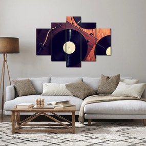 Obraz gramofónových dosiek (150x105 cm)