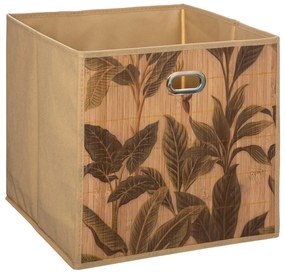 Úložný box Bamboo Flower, 31x31x31 cm, hnedá