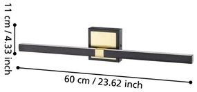 Eglo 900928 - LED Kúpeľňové nástenné svietidlo PEGUERA LED/11W/230V IP44