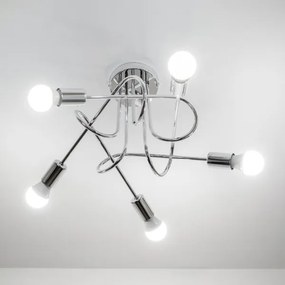 Prisadený luster OXFORD 5xE27/15W/230V lesklý chróm