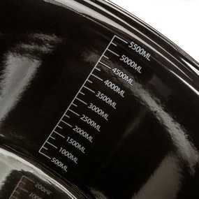 Banquet Smaltovaný hrniec METALLIC Black 26 cm, 6l, s pokrievkou, 26 cm