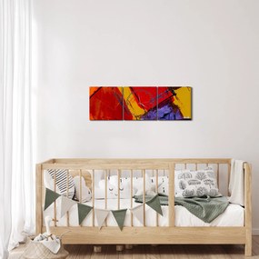 Obraz abstrakcie (s hodinami) (90x30 cm)