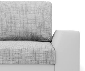 Rohová rozkladacia sedačka LUGO sivá / biela