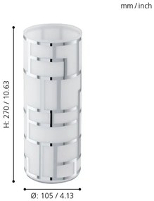 Eglo 91971 - Stolná lampa BAYMAN E27/60W/230V