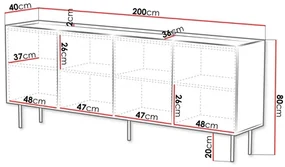 Skrinka Grotzi 200 4D (biela + čierna) . Vlastná spoľahlivá doprava až k Vám domov. 1105923