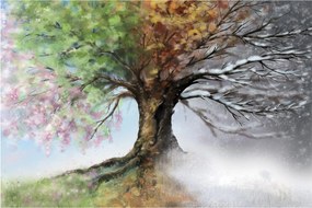 Obraz - Strom štyroch ročných období (90x60 cm)