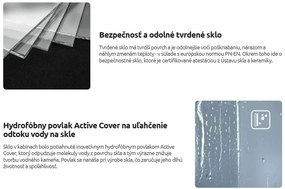 Deante Jasmin, Walk-in posuvná sprchová zástena 900x1950 mm, 6mm číre sklo s ActiveCover, čierny profil, KTJ_N39R