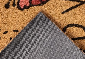 Hanse Home, Rohožka Bee happy 105572 - na von aj na doma, 45x75, hnedá, chodba / predsieň