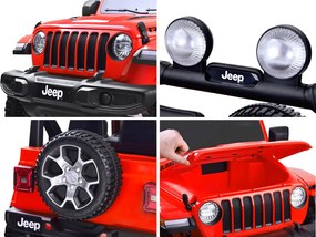 JOKOMISIADA Autíčko na batériu Jeep Wrangler Rubicon PA0223 CZ červený