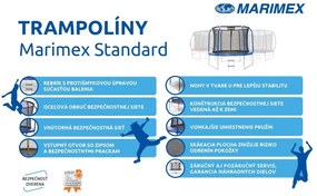 Marimex | Trampolína Marimex Standard 244 cm ružová + ochranná sieť + rebrík ZADARMO | 19000110