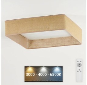 Brilagi - LED stmievateľné svietidlo VELVET SQUARE LED/24W/230V + diaľkový ovládač hnedé