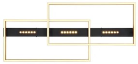 Globo 48461-54 - LED stropné svietidlo LUFFY LED/54W/230V čierna/zlatá