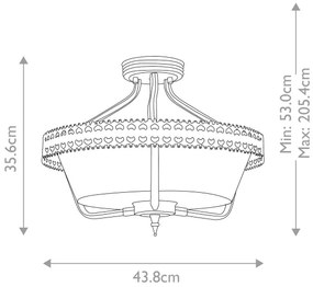Elstead CROWN-SF - Prisadený luster CROWN 3xE27/60W/230V