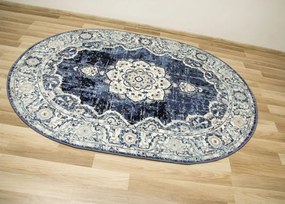 Koberec Victoria 7094A modrý / krémový ovál