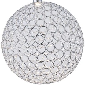 LED Luster na lanku LED/6,3W/230V 3000K lesklý chróm pr. 25 cm
