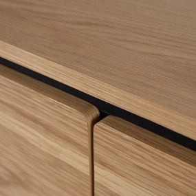 Komoda Beck 160 cm čierna/dub prírodný
