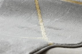 Koberec EMERALD exkluzívny 1012 glamour, styl geometrický, marmur sivý / zlatý