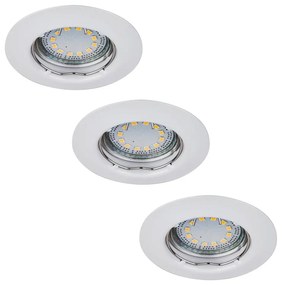 Rabalux 1046 - SADA 3xLED Podhľadové svietidlo LITE 3xGU10-LED/3W/230V