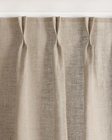 Záves so systémom FLEX (dvojité spony flex) farba produktu béžová látka polopriehľadný, zapletaná