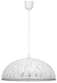 Helam Luster na lanku CIRCLE 1xE27/15W/230V biela HE1007