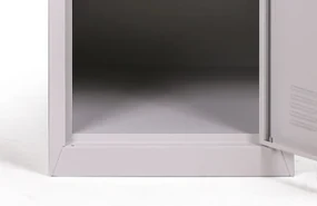 Šatníková skrinka s úložnými boxami, 5 boxov, 1800 x 380 x 450 mm, cylindrický zámok, sivá/sivá