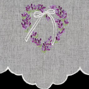 KRÁTKA ZÁCLONA NA PÚTKACH LAVENDER 145X40 CM KVETY