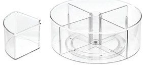 Okrúhly transparentný úložný box iDesign The Home Edit, Ø 29 cm