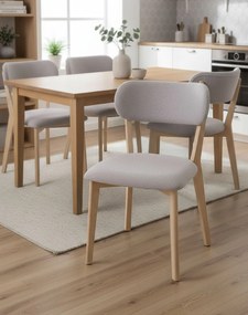 Jedálenská stolička Boston, drevená, béžová