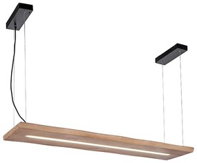 Drevené závesné svietidlo 120 cm vrátane LED s diaľkovým ovládaním - Ajdin
