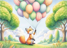 Obraz – Šťastná líška (70x50 cm)