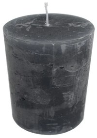 Tmavo šedá nevonná sviečka M valec - Ø 7*10cm