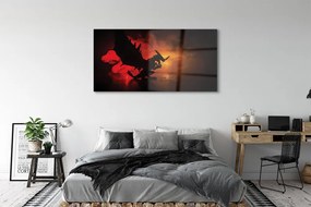 Obraz plexi Čierny drak mraky 140x70 cm
