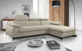 Rohová sedacia súprava Scala, béžová látka, pravý roh