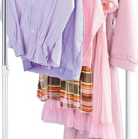 Stojan na šaty ABD-1209 WT chróm / biela, 83 x 164 cm