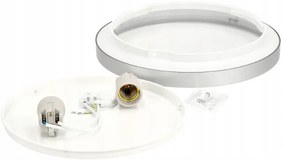 BERGE Stropné LED svietidlo SEMO-R SILVER - 2xE27 IP20 + 2x E27 10W sviečka - teplá biela