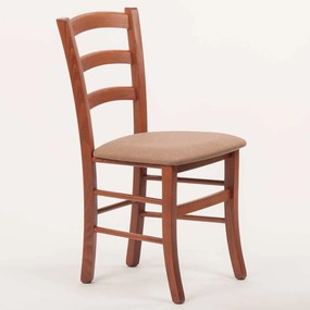 Stima stolička PAYSANE s čalúneným sedákom Vyberte odtieň ->: Orech, Vyberte látku ->: LUX Camel 2