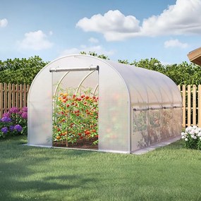 Záhradný fóliovník s rozmermi 2,5 x 4 m Biely