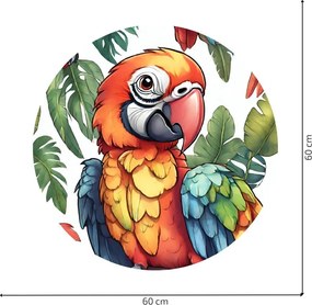 PIPPER. Sada 4 kruhových nálepiek "Exotické zvieratá" 4x60cm