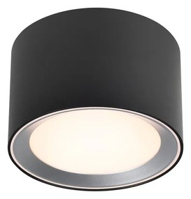 NORDLUX Inteligentné LED svetlo do kúpeľne LANDON, 8W, 8cm, okrúhle, čierne