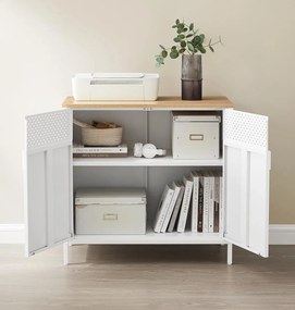 Úložná skříňka Vasagle TEDUO bílá/hnědá