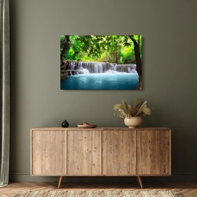 Obraz - modrý vodopád (90x60 cm)